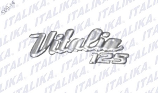 LOGO VITALIA125 CROMO M3X77X31