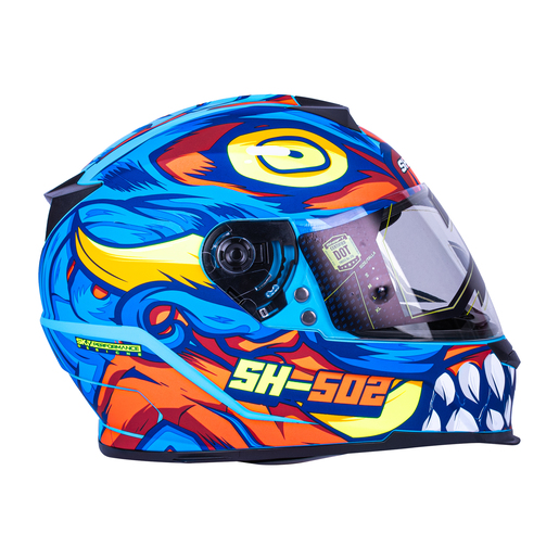 CASCO WISER AZUL-NARANJA