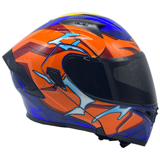 CASCO 61 DRAGON NARANJA-AZUL