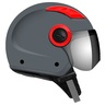 CASCO MEGA SOLID M GRIS ROJO