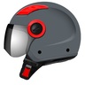 CASCO MEGA SOLID M GRIS ROJO