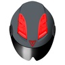 CASCO MEGA SOLID M GRIS ROJO